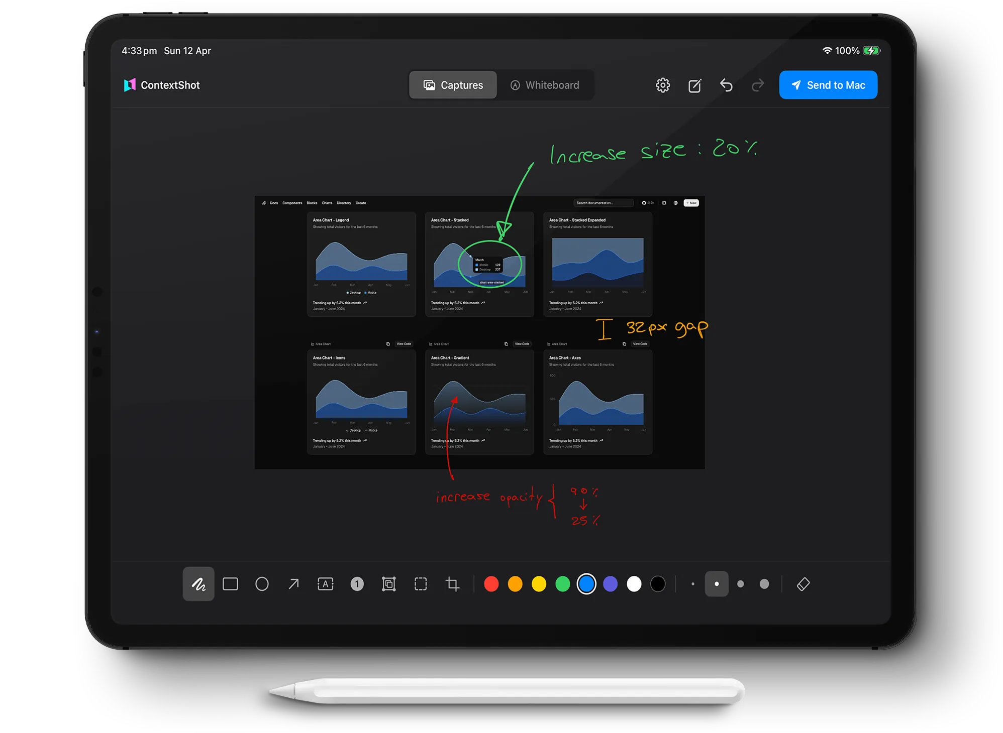 ContextShot annotation canvas on iPad